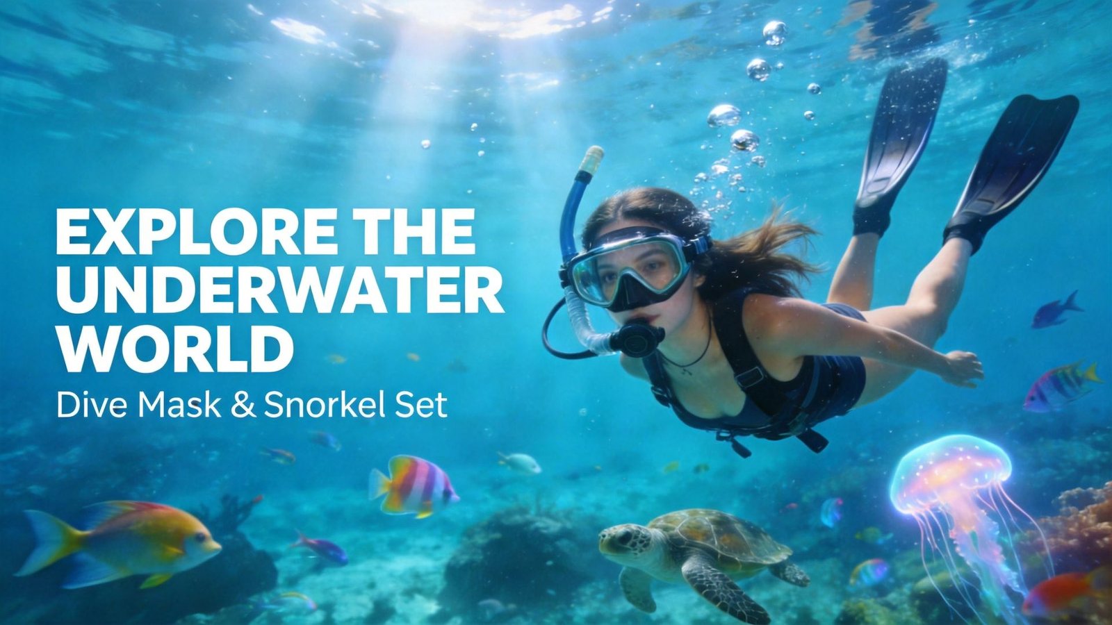 Professional diving masks and snorkel sets for snorkeling and freediving