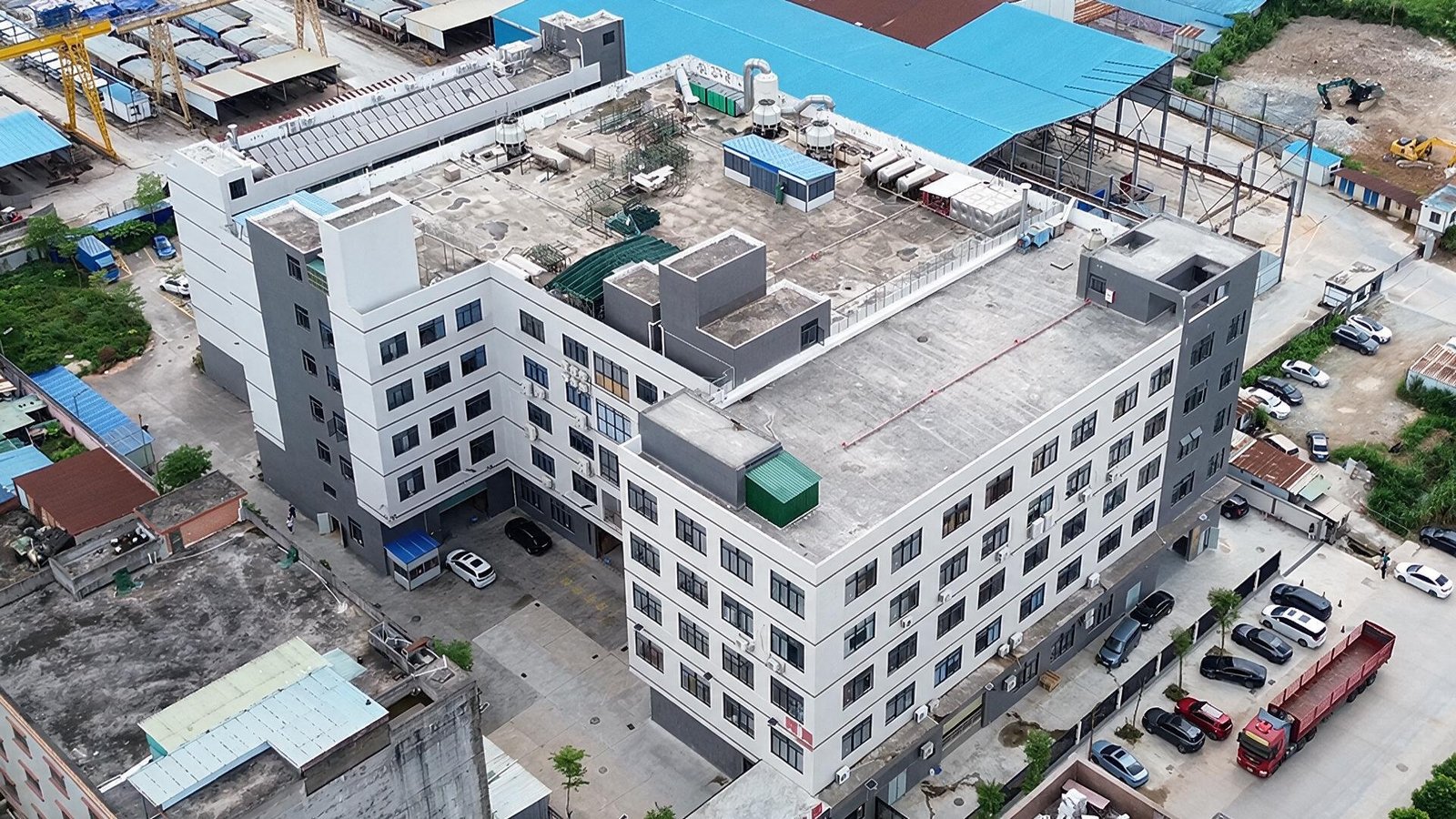Aerial view of our factory campus in Longxi Town, Huizhou, Guangdong
