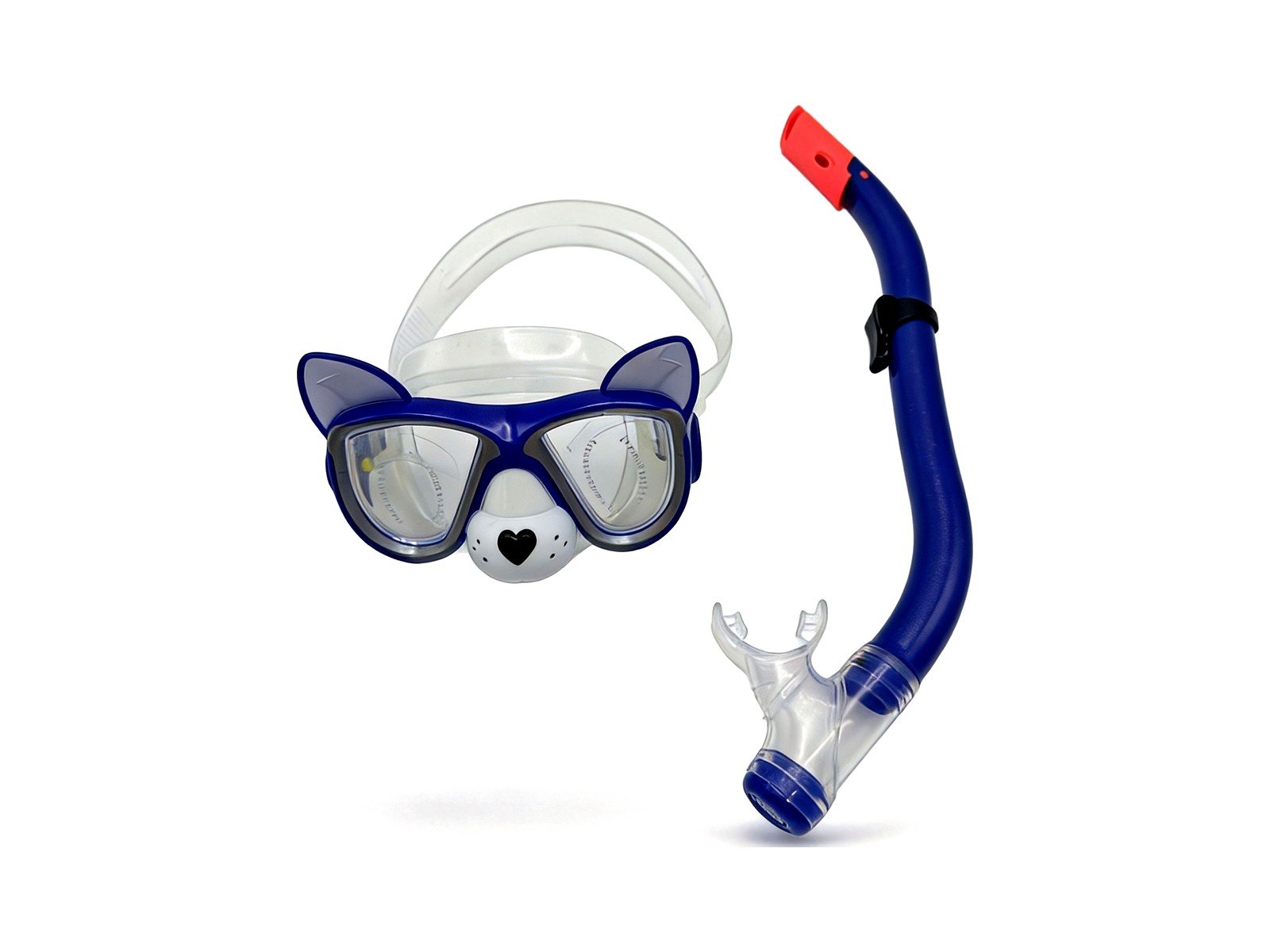 Purple Grey silicone diving mask with tempered glass lens for snorkelling and scuba diving