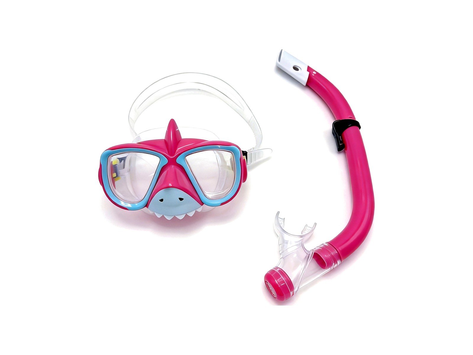 Soft Pink silicone diving mask with tempered glass lens for snorkelling and scuba diving