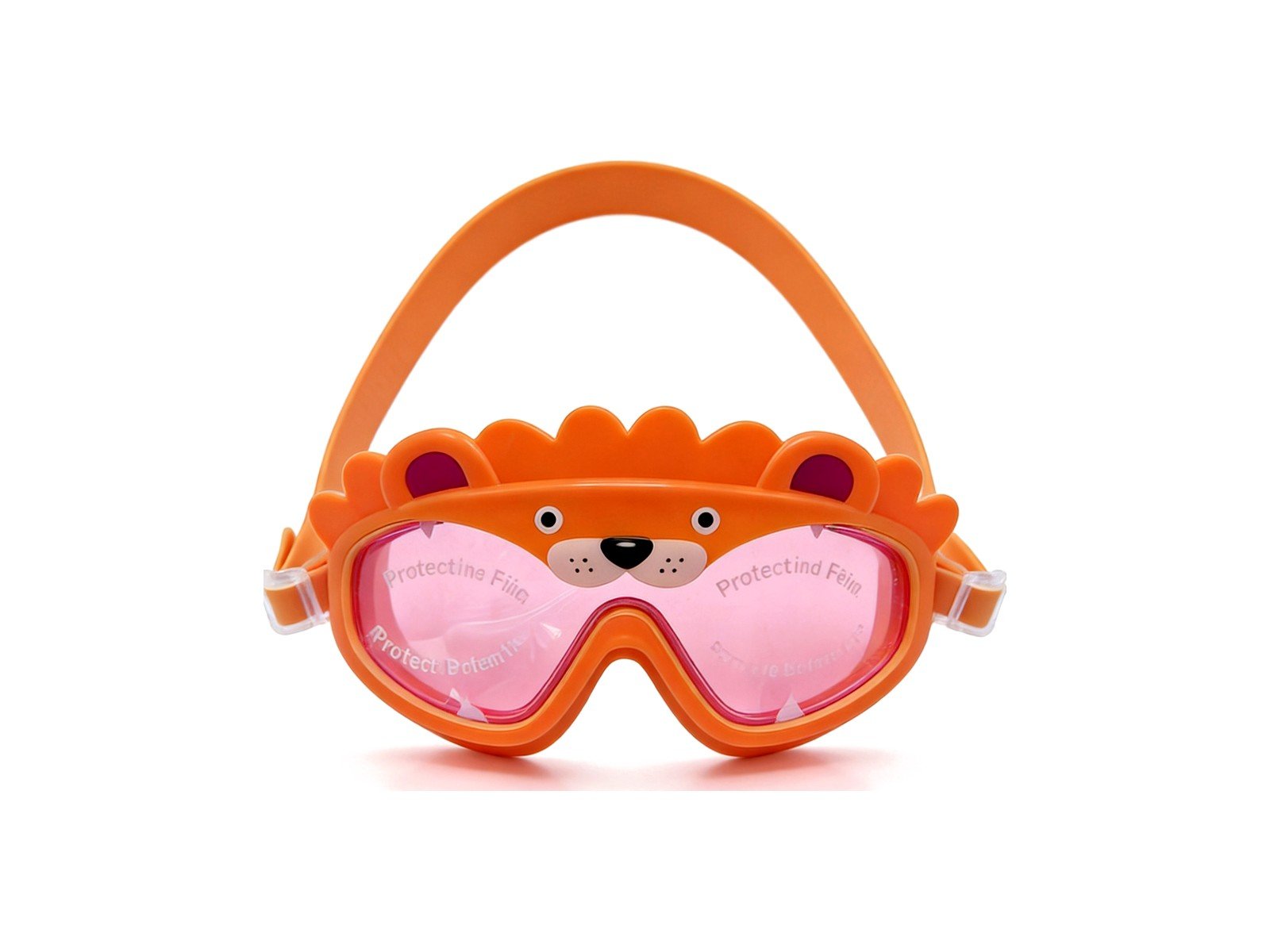 Colorful kid swim goggles with comfortable seals and adjustable straps