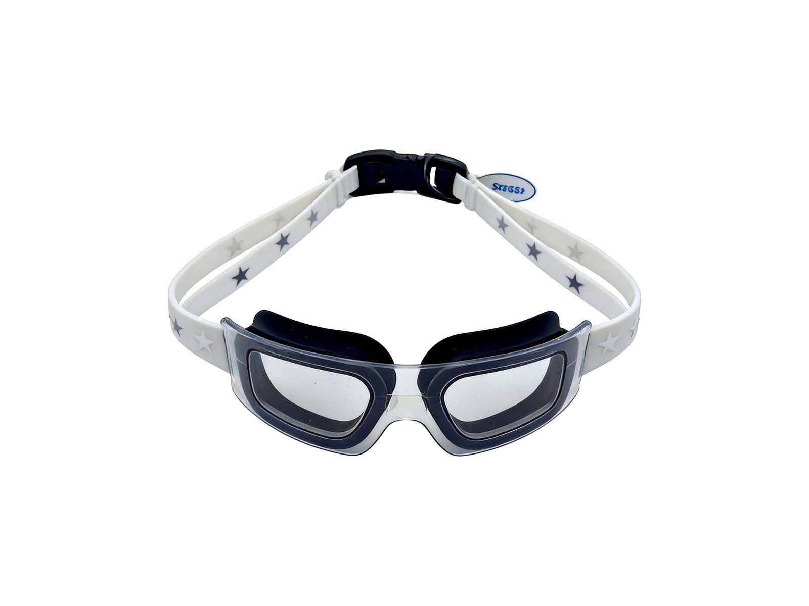 Mirrored training swim goggles with glare-reducing mirror lenses