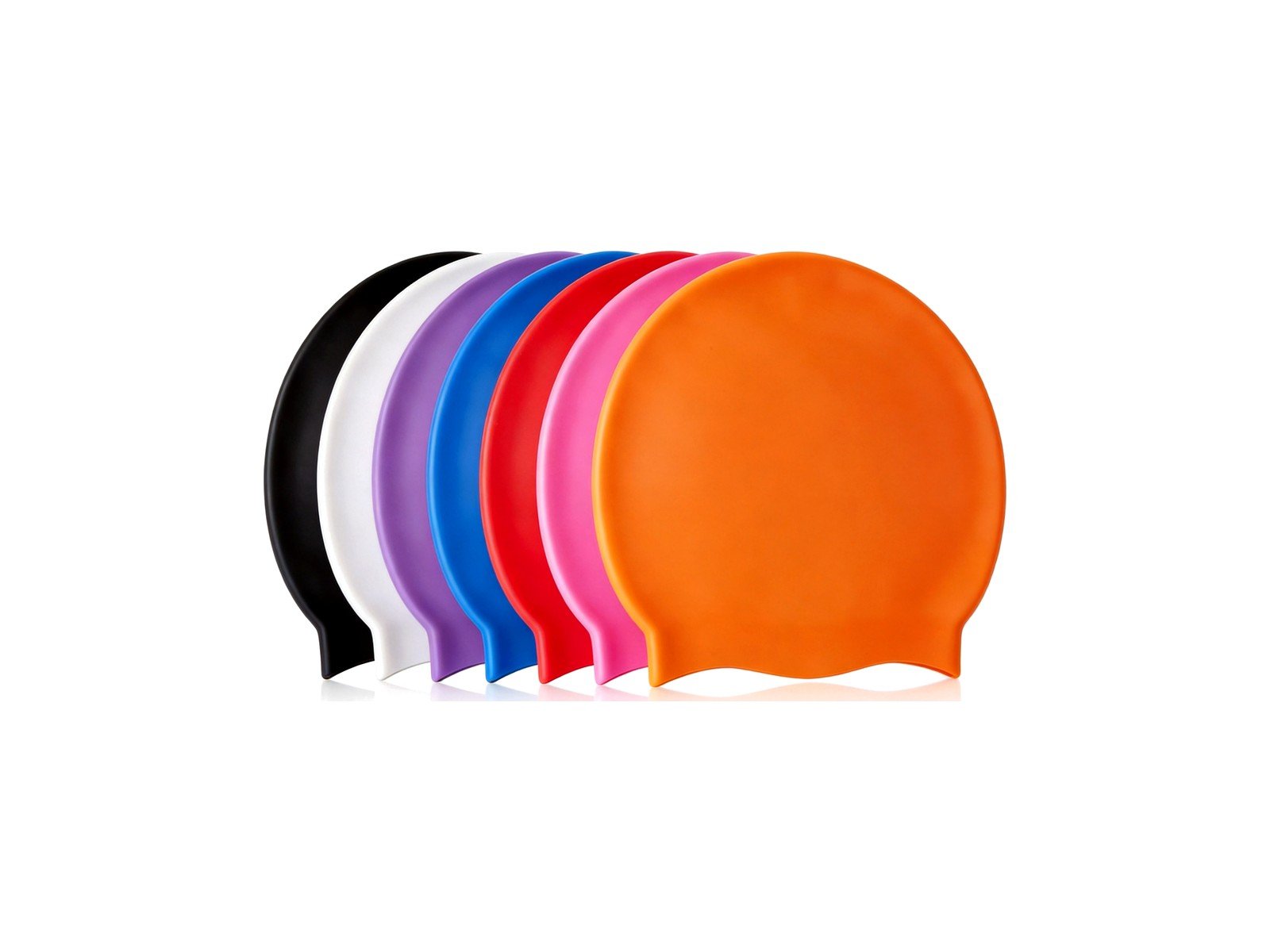 Animal shaped silicone swim caps - dog, panda, lion, tiger, frog and fish designs
